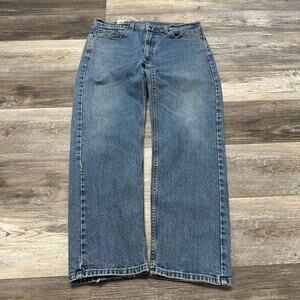 505 Levi's Strauss‎ & Co. Blue Mens 36 Mid Wash Straight Cut Denim Jeans